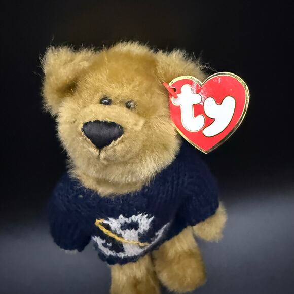 1993 TY Beanie Baby Salty ANCHORS AWAY Sweater Teddy Bear Attic Treasure Vintage - Picture 3 of 9
